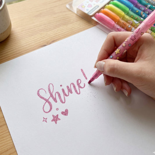 Dual Tip Glitter Highlighters
