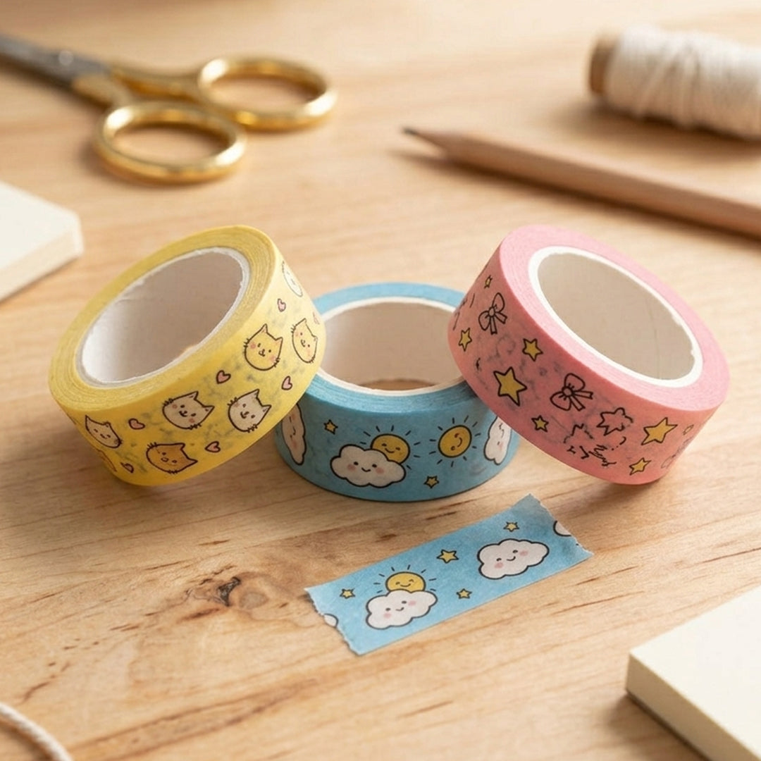 3-Pack Doodle Washi Tape Set