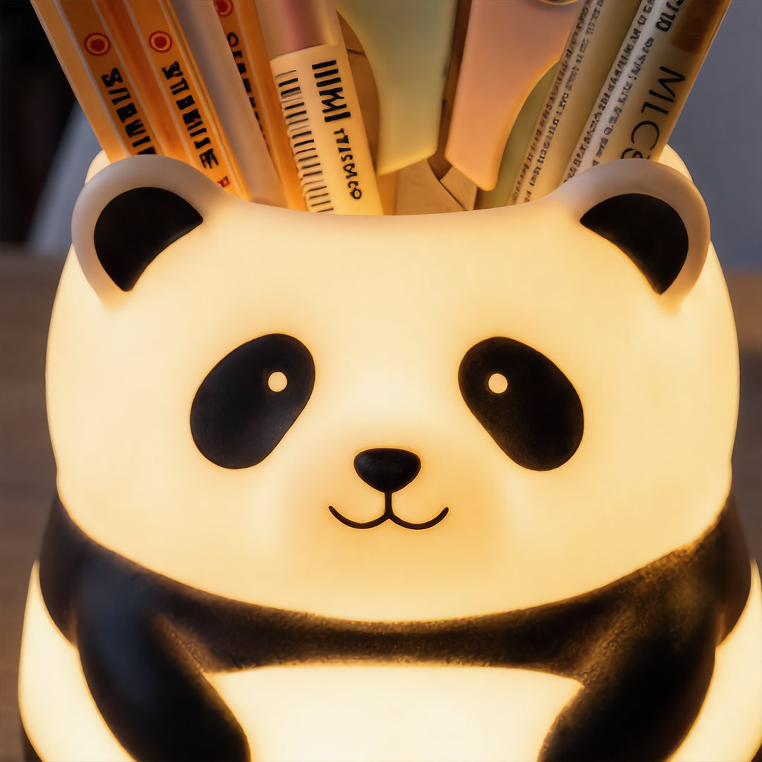 Luminous Panda Rechargeable Lamp Pen Holder