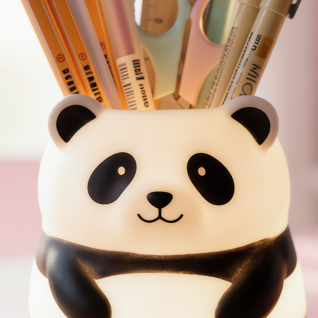 Luminous Panda Rechargeable Lamp Pen Holder