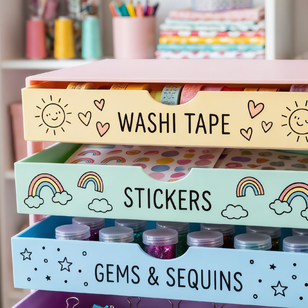 Pastel 5-Tier Craft Storage Drawer