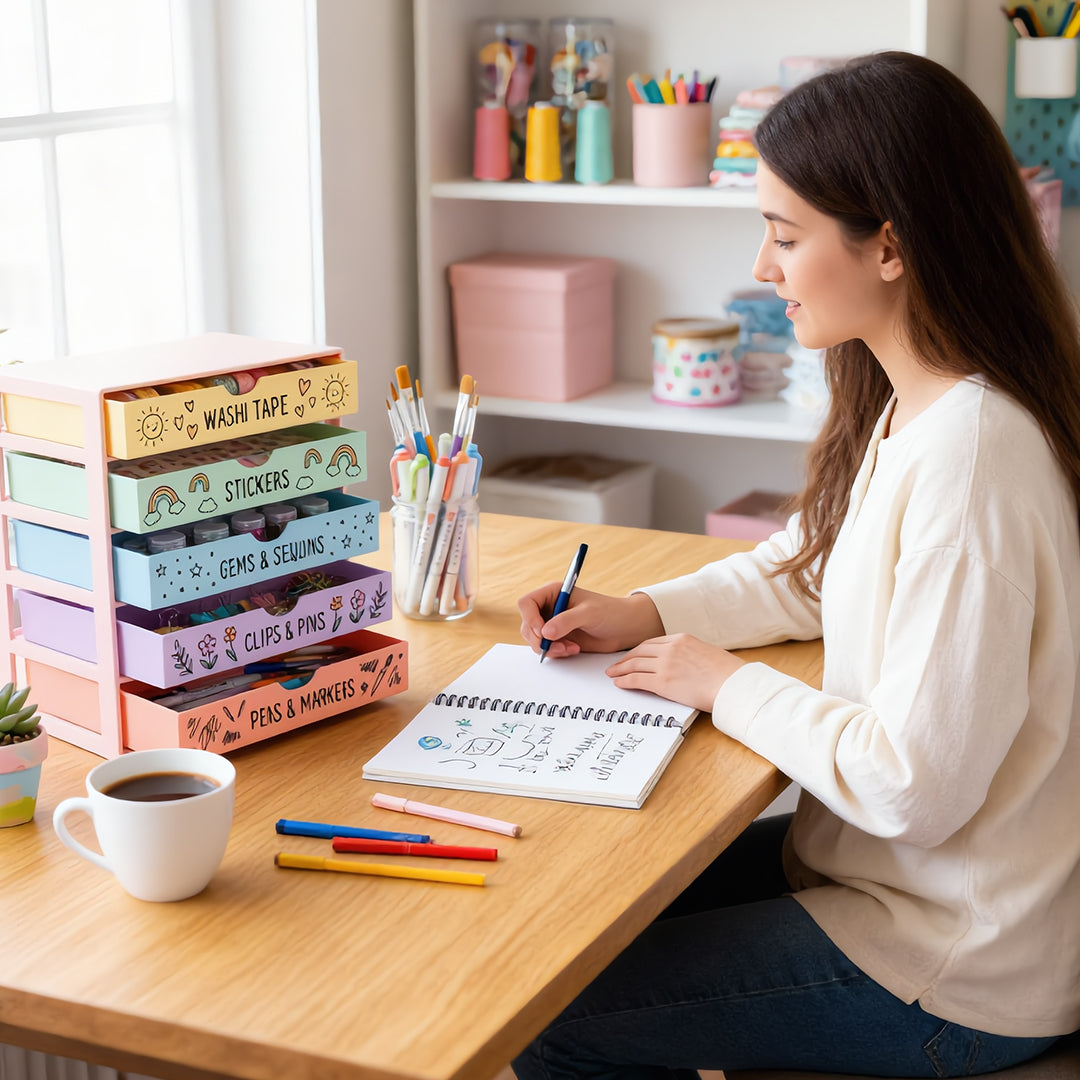 Pastel 5-Tier Craft Storage Drawer