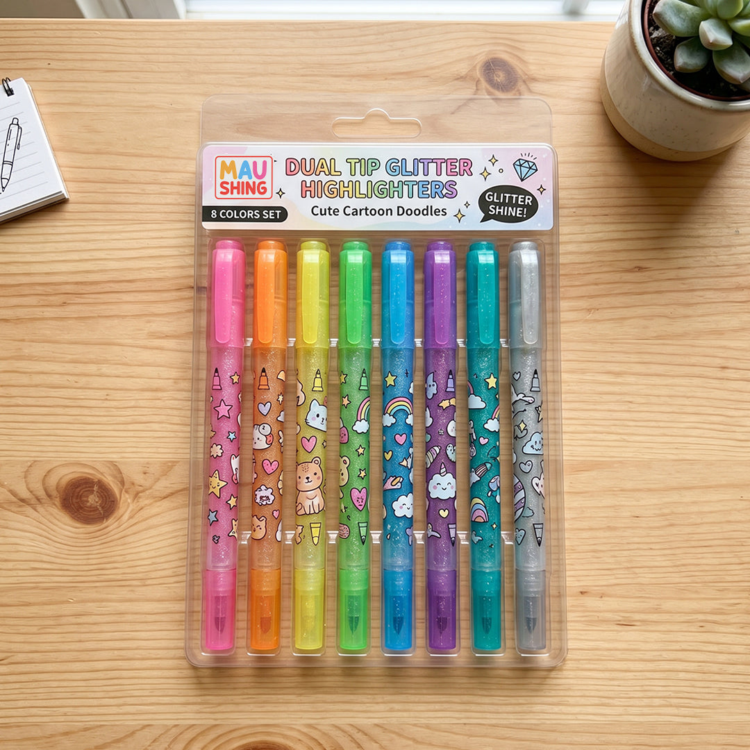 Dual Tip Glitter Highlighters