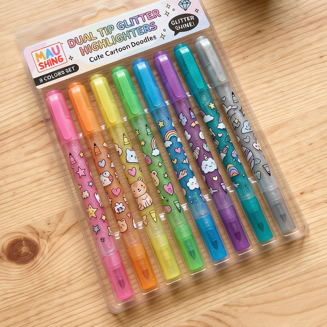 Dual Tip Glitter Highlighters
