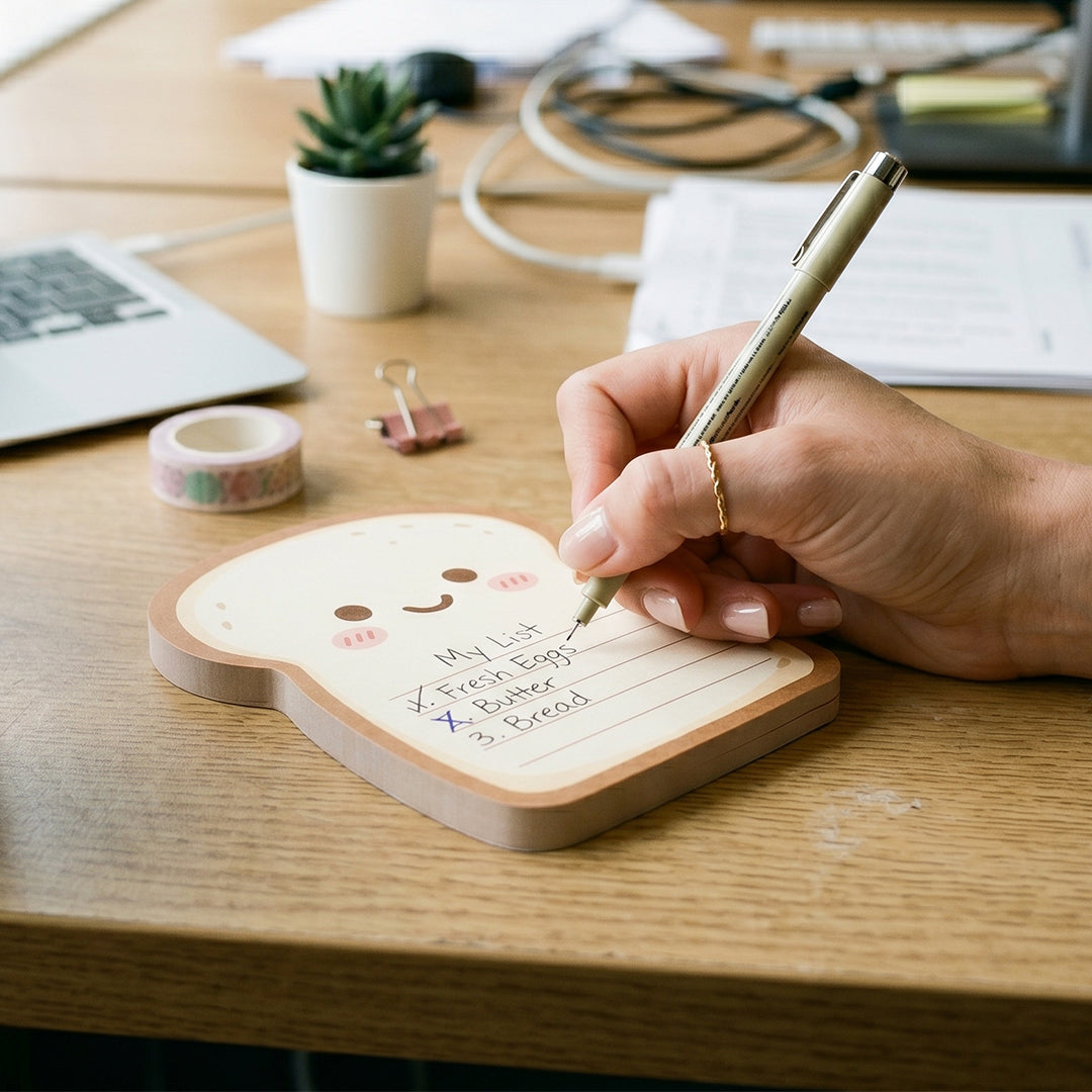 Happy Toast Die-Cut Sticky Notes