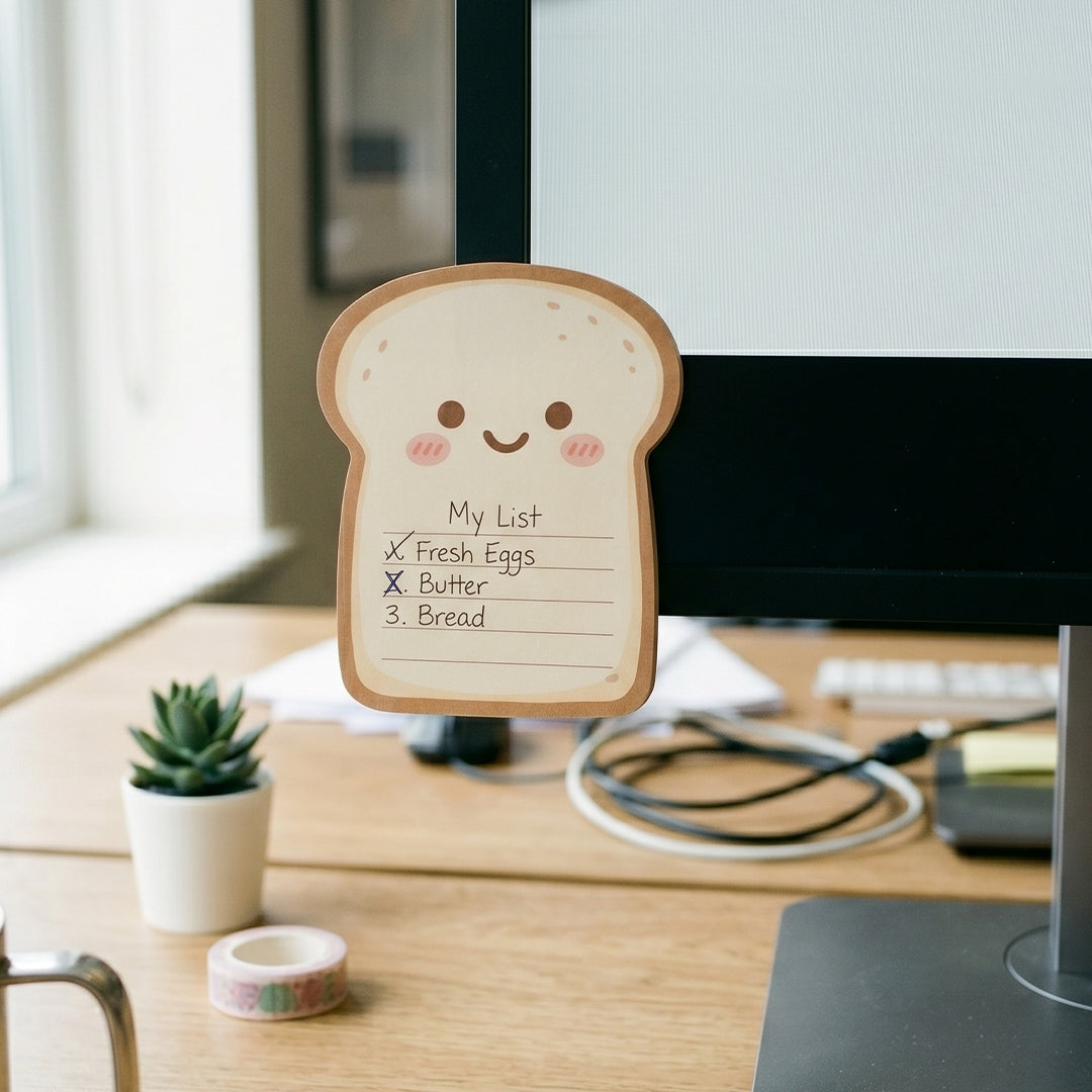 Happy Toast Die-Cut Sticky Notes